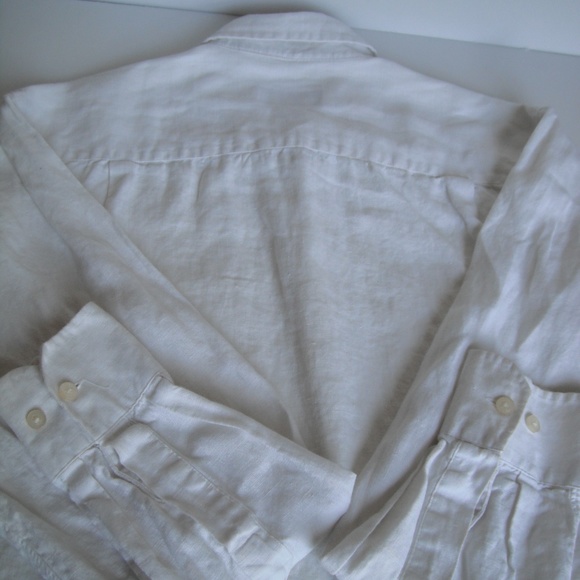 Scoott Barber in Men 100%Linen Long Sleeve Shirt - Picture 5 of 8